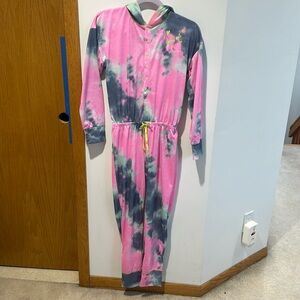 Justice one piece lightweight cotton pajamas size large NWT